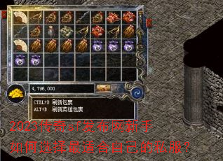 2023传奇sf发布网新手如何选择最适合自己的私服? 2023传奇sf发布网新手如何选择最适合自己的私服?