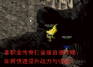 单职业传奇打金服直播攻略:如何快速提升战力与收益? 单职业传奇打金服直播攻略:如何快速提升战力与收益?