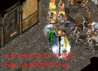 斗魂再临私服如何快速提升战力与获取稀有装备? 斗魂再临私服如何快速提升战力与获取稀有装备?