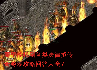 哪里能找到各类法律拟传奇游戏攻略问答大全? 哪里能找到各类法律拟传奇游戏攻略问答大全?